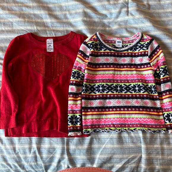 2T toddler long sleeve Christmas top bundle - Picture 1 of 11